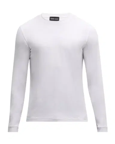 Giorgio Armani Men's Solid Cotton T-Shirt | Thumbnail 1