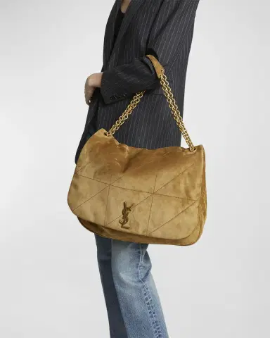 Saint Laurent Jamie 4.3 Maxi YSL Shoulder Bag in Quilted Suede | Thumbnail 4 Saint Laurent Jamie 4.3 Maxi YSL Shoulder Bag in Quilted Suede | Thumbnail 4