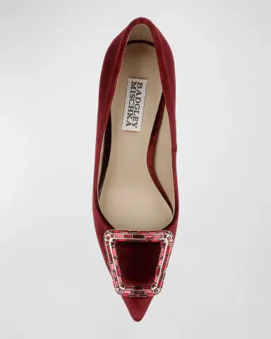 Badgley Mischka Aubree Silk Buckle Pumps | Thumbnail 4