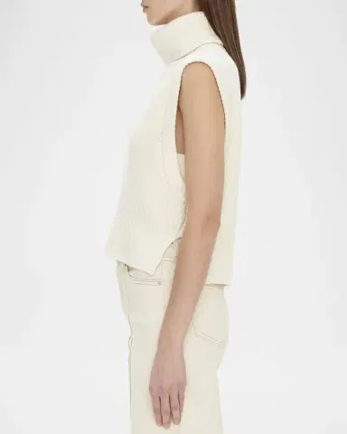 Simkhai Maple Wool & Cashmere Sleeveless Turtleneck Top | Thumbnail 6