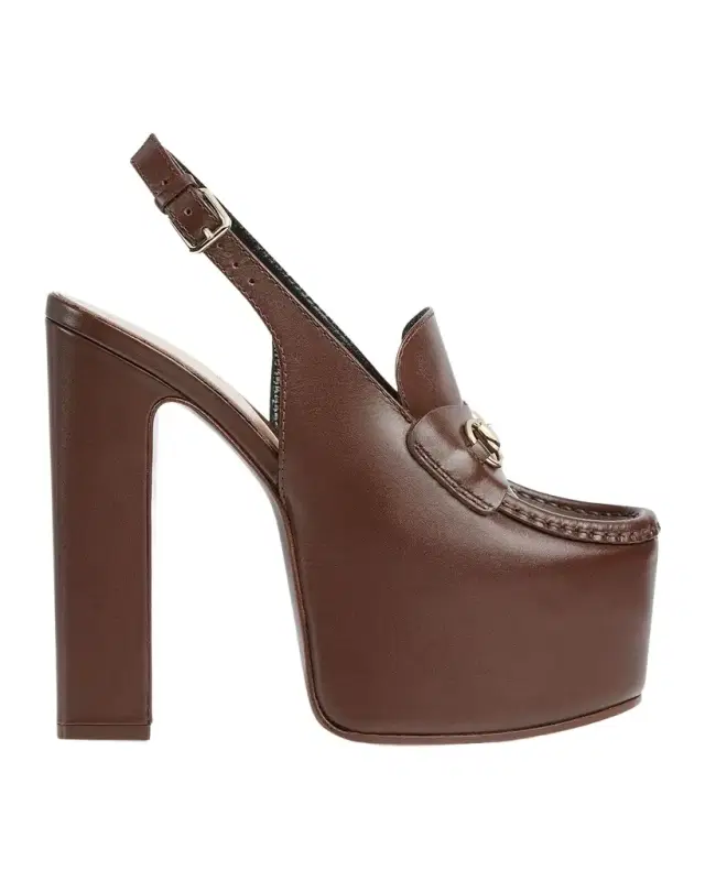 Ottavia Leather Platform Loafer Pumps