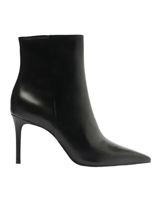 Schutz Mikki Leather Stiletto Zip Booties