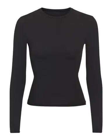 Skims Fits Everybody Crewneck Long-Sleeve T-Shirt | Thumbnail 1 Skims Fits Everybody Crewneck Long-Sleeve T-Shirt | Thumbnail 1