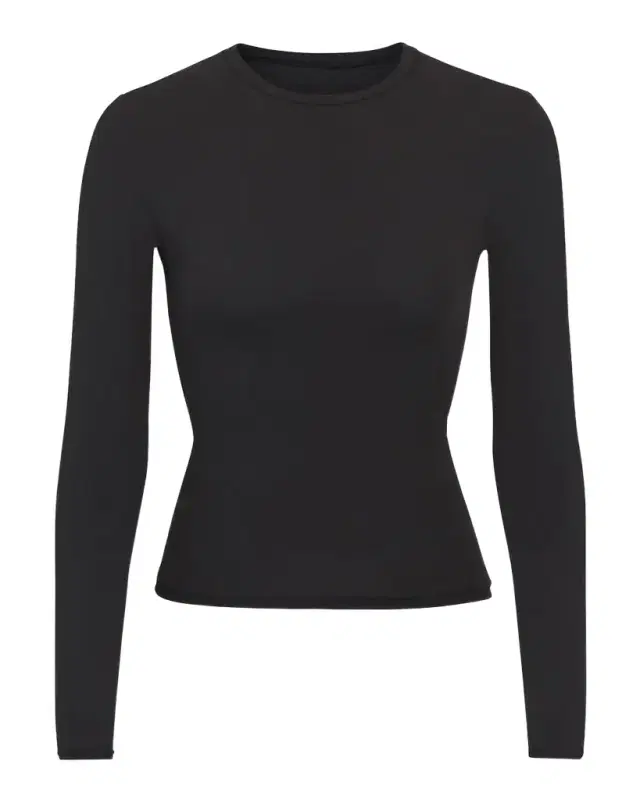 SKIMS Fits Everybody Crewneck Long-Sleeve T-Shirt