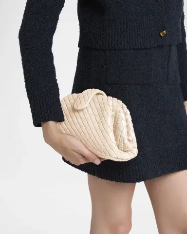 Bottega Veneta Lauren 1980 Mini Clutch Bag with Chain Strap | Thumbnail 2