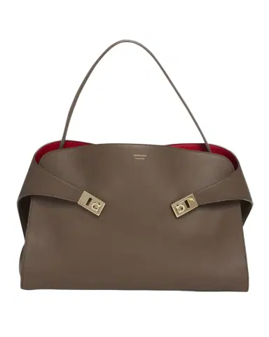Ferragamo Large Hug Soft Bicolor Shoulder Bag | Thumbnail 1 Ferragamo Large Hug Soft Bicolor Shoulder Bag | Thumbnail 1
