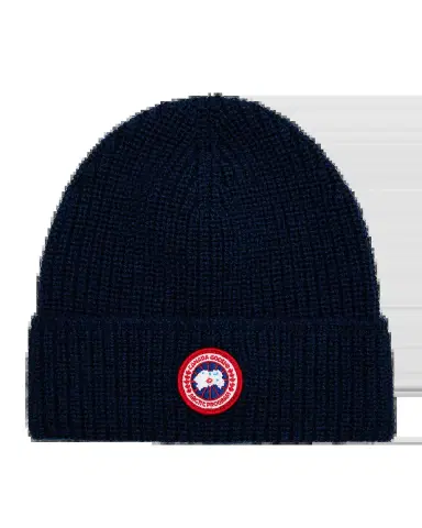 Canada Goose Men 's Arctic Rib-Knit Wool Beanie Hat | Thumbnail 2