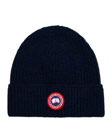 Canada Goose Men 's Arctic Rib-Knit Wool Beanie Hat | Thumbnail 1