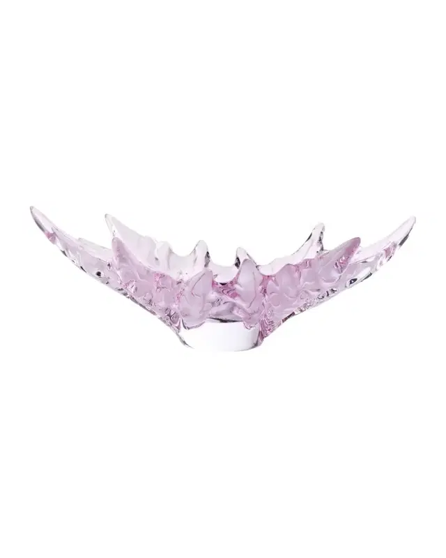 Lalique Champs-Elysees Crystal Bowl, Pink Luster