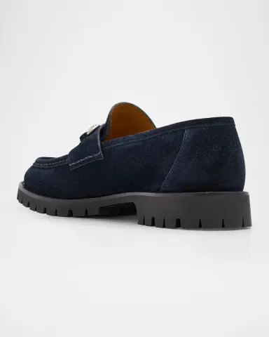 Gucci Men's Sylke Suede Horsebit Loafers | Thumbnail 2 Gucci Men's Sylke Suede Horsebit Loafers | Thumbnail 2