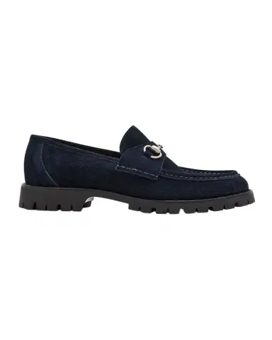 Gucci Men's Sylke Suede Horsebit Loafers | Thumbnail 1 Gucci Men's Sylke Suede Horsebit Loafers | Thumbnail 1