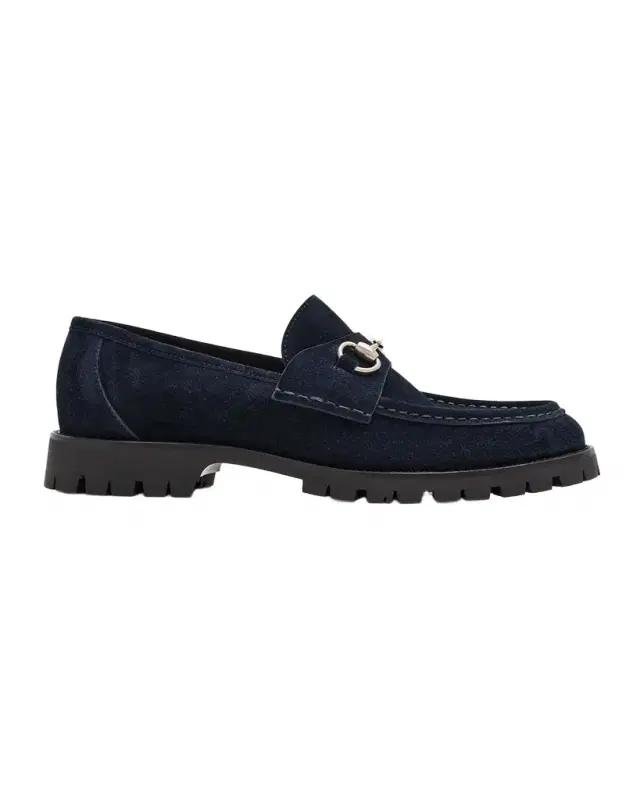 Gucci Men 's Sylke Suede Horsebit Loafers