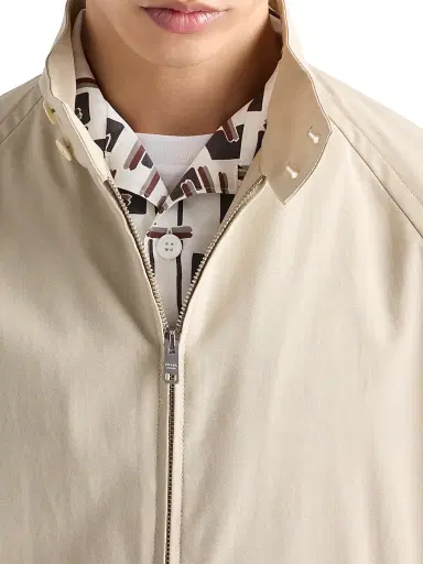 Prada Men's Printed Cotton Blend Shirt - Beige Khaki - Size Medium | Thumbnail 5