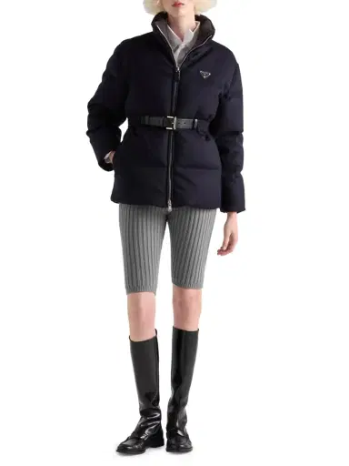 Prada Women's Loden Down Jacket - Navy Blue - Size 4 | Thumbnail 5