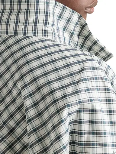 Prada Women's Checked Chambray Blouson Jacket - Beige Multi - Size 4 | Thumbnail 5