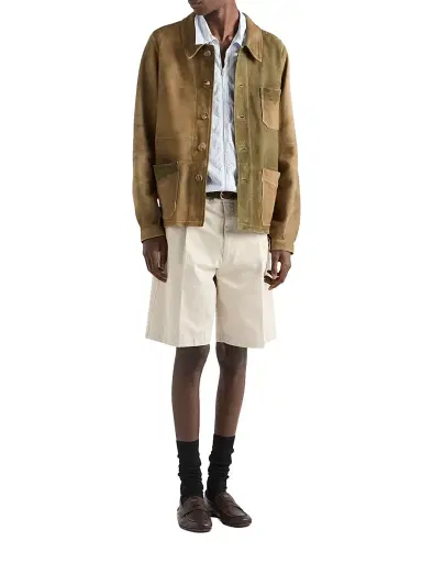 Prada Men's Suede Blouson Jacket - Green Brown - Size 42 | Thumbnail 6 Prada Men's Suede Blouson Jacket - Green Brown - Size 42 | Thumbnail 6