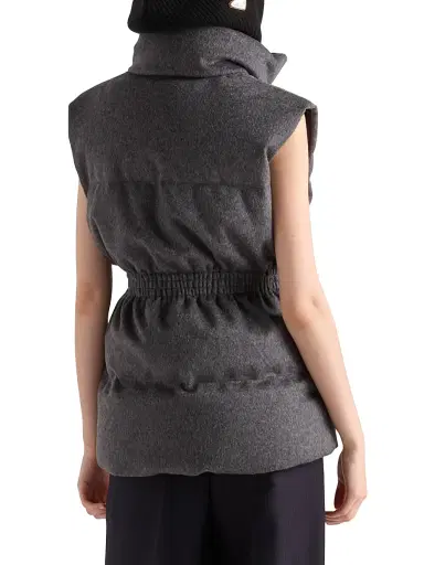 Prada Women's Loden Down Vest - Grey - Size 6 | Thumbnail 4 Prada Women's Loden Down Vest - Grey - Size 6 | Thumbnail 4