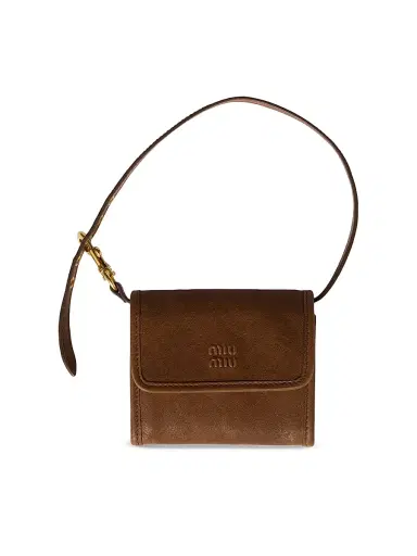 Miu Miu Women's Nappa Leather Wallet with Shoulder Strap | Thumbnail 1 Miu Miu Women's Nappa Leather Wallet with Shoulder Strap | Thumbnail 1