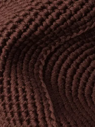 Prada Women's Crochet Bucket Hat - Brown - Size Large | Thumbnail 3