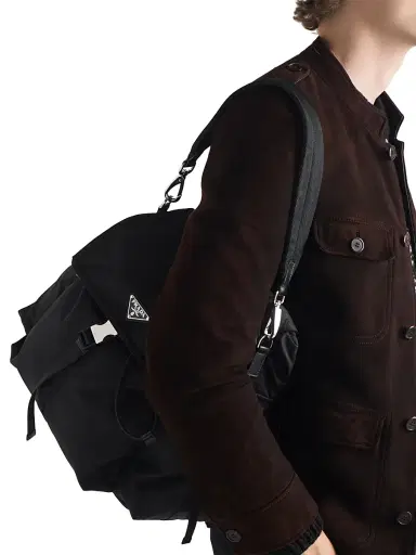 Prada Men's Explore Re-Nylon and Leather Backpack | Thumbnail 2