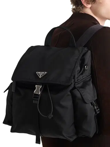 Prada Men's Explore Re-Nylon and Leather Backpack | Thumbnail 3