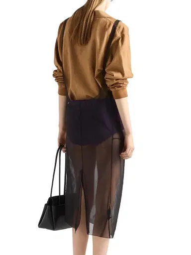 Prada Women's Cigaline Midi-Skirt - Black - Size 8 | Thumbnail 3 Prada Women's Cigaline Midi-Skirt - Black - Size 8 | Thumbnail 3