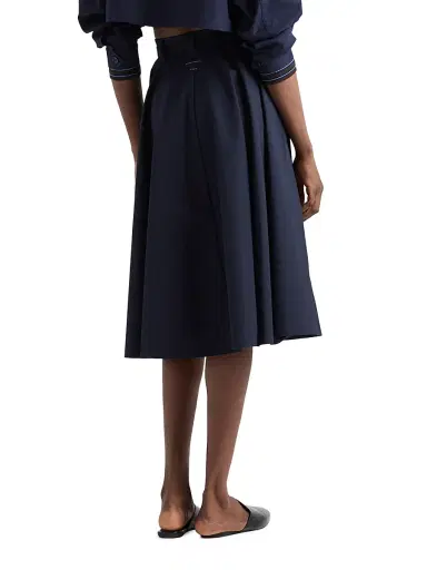 Prada Women's Poplin Midi-Skirt - Blue - Size 4 | Thumbnail 4 Prada Women's Poplin Midi-Skirt - Blue - Size 4 | Thumbnail 4