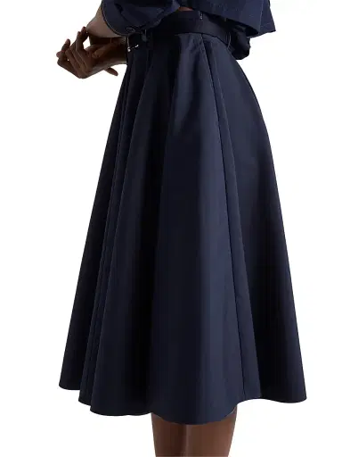 Prada Women's Poplin Midi-Skirt - Blue - Size 4 | Thumbnail 5 Prada Women's Poplin Midi-Skirt - Blue - Size 4 | Thumbnail 5