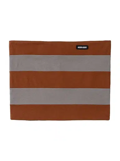Miu Miu Women's Striped Jersey Top - Grey Multi - Size Large | Thumbnail 1