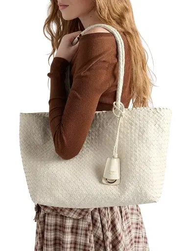 Prada Women's Large Leather Tote Bag - White | Thumbnail 2
