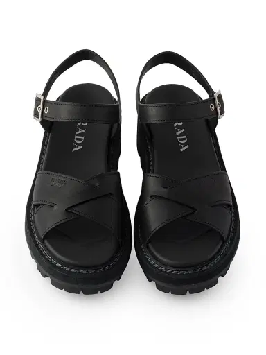 Prada Women's Leather Sandals | Thumbnail 4 Prada Women's Leather Sandals | Thumbnail 4