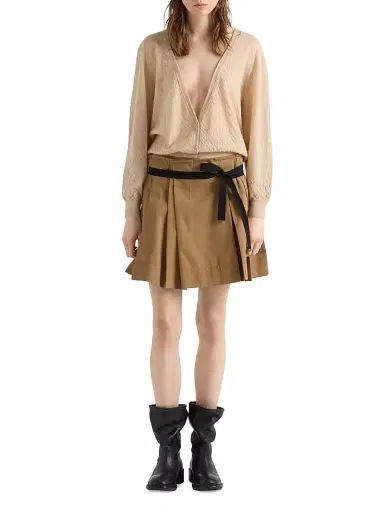 Prada Women's Cashmere Cardigan - Beige Khaki - Size 10 | Thumbnail 2