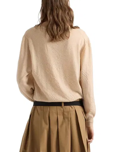 Prada Women's Cashmere Cardigan - Beige Khaki - Size 10 | Thumbnail 4