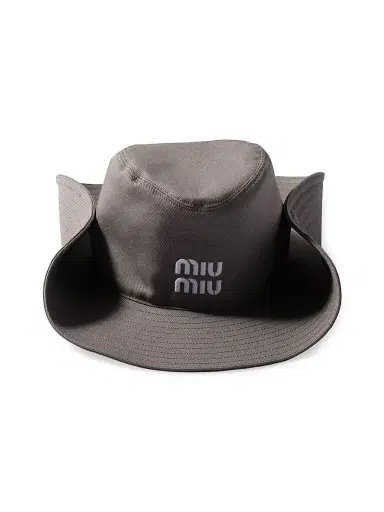 Miu Miu Women's Drill Cowboy Hat - Grey | Thumbnail 2