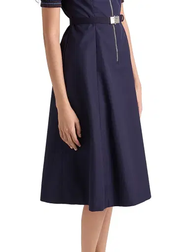 Prada Women's Poplin Dress - Blue - Size 8 | Thumbnail 3 Prada Women's Poplin Dress - Blue - Size 8 | Thumbnail 3