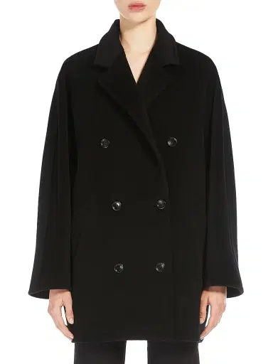 Max Mara Women's Short 101801 Icon Coat - Black - Size 12 | Thumbnail 2
