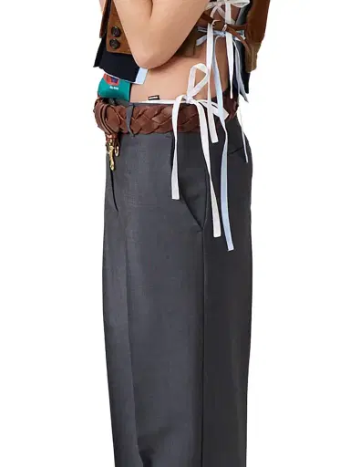 Miu Miu Women's Kid Mohair Pants - Grey - Size 6 | Thumbnail 4