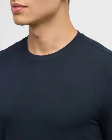 Giorgio Armani Men's Cotton Long-Sleeve Crewneck T-Shirt | Thumbnail 7