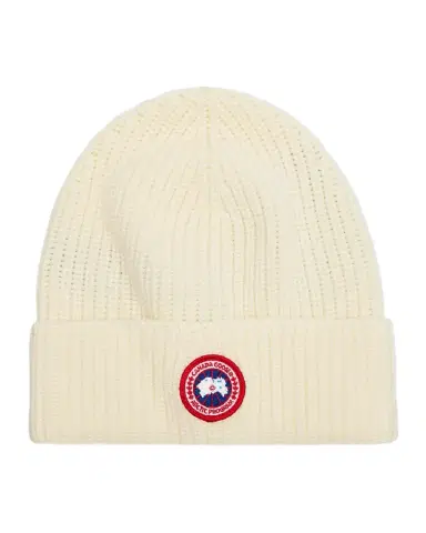 Canada Goose Men's Arctic Rib-Knit Wool Beanie Hat | Thumbnail 1