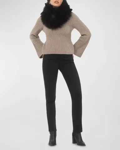 Gorski Select Lamb Shearling Infinity Scarf | Thumbnail 2
