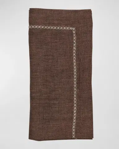 Kim Seybert Brown Square Linen Napkin | Thumbnail 2
