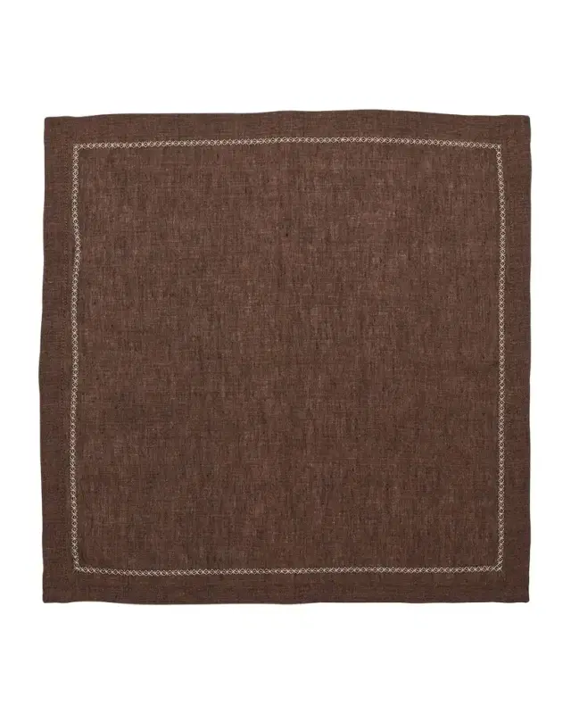 Kim Seybert Brown Square Linen Napkin