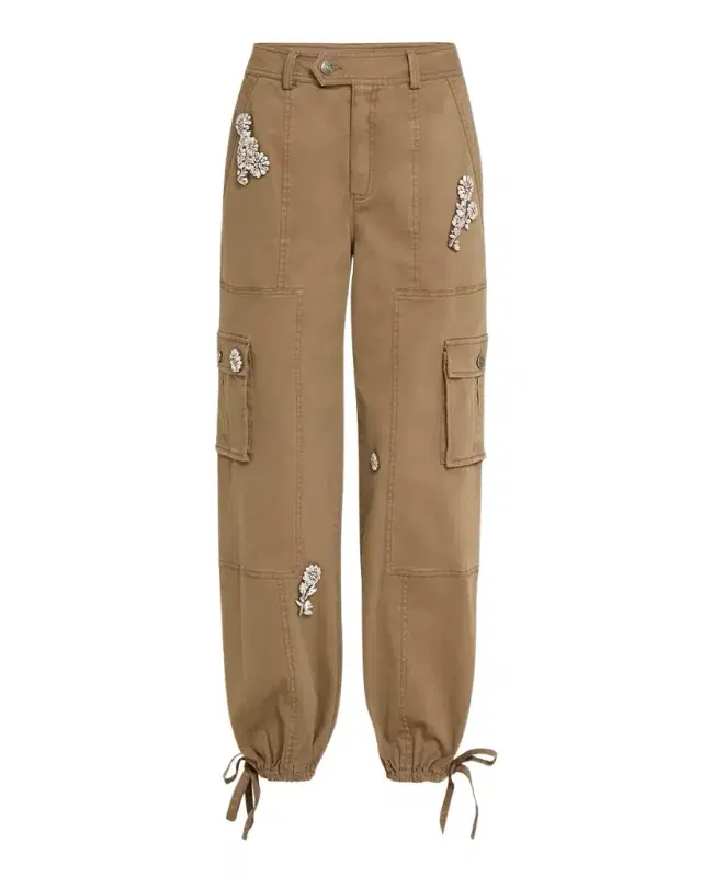 Cinq a Sept Crystal Chrysanthemum Zola Cargo Pants