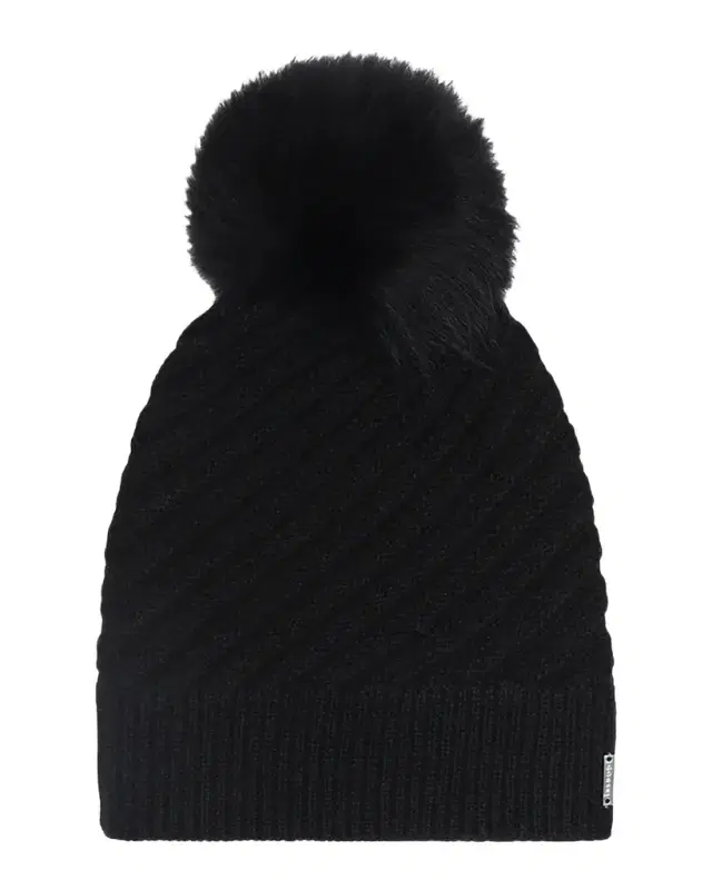 Gorski Select Cashmere Beanie with Lamb Shearling Pom