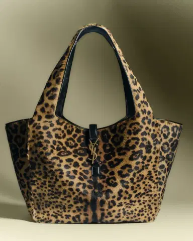 Saint Laurent Le 5 À 7 Bea YSL Leopard-Print Tote Bag in Calf Hair & Leather | Thumbnail 4 Saint Laurent Le 5 À 7 Bea YSL Leopard-Print Tote Bag in Calf Hair & Leather | Thumbnail 4