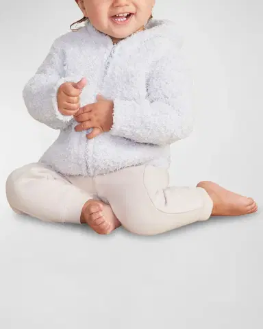 Barefoot Dreams Kid 's CozyChic Textured Hoodie, Size 3M-24M | Thumbnail 3