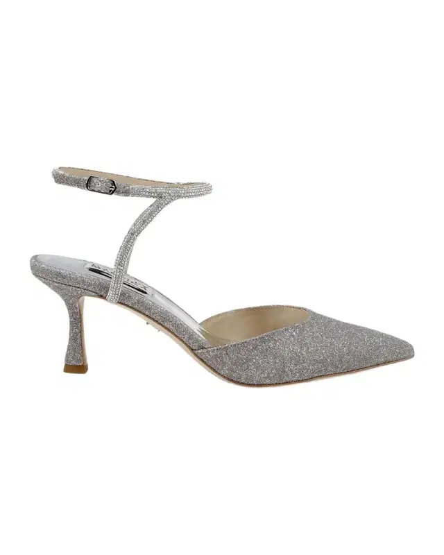Badgley Mischka Autumn Silk Strass Ankle-Strap Pumps