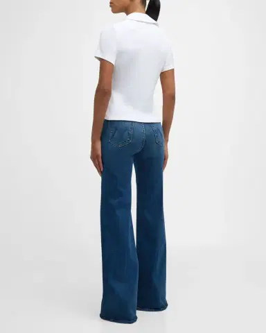 Veronica Beard Kearney Short-Sleeve Polo Top | Thumbnail 3 Veronica Beard Kearney Short-Sleeve Polo Top | Thumbnail 3