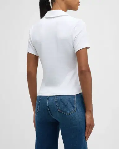 Veronica Beard Kearney Short-Sleeve Polo Top | Thumbnail 6 Veronica Beard Kearney Short-Sleeve Polo Top | Thumbnail 6