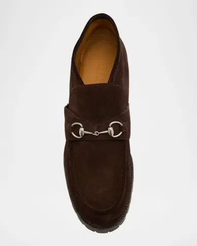 Gucci Men's Sylke Suede Bit Lug-Sole Chukka Boots | Thumbnail 5